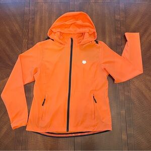 FitsT4 Sports Women's Waterproof Cycle/Run Jacket Mesh Lined Rain Jacket, Orange